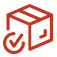 checkmark and box package icon
